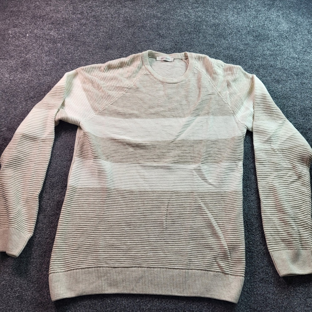LCW VISION Mens Sweater Size M Crew Neck‎ Long Sleeve Textured Knit Pullover